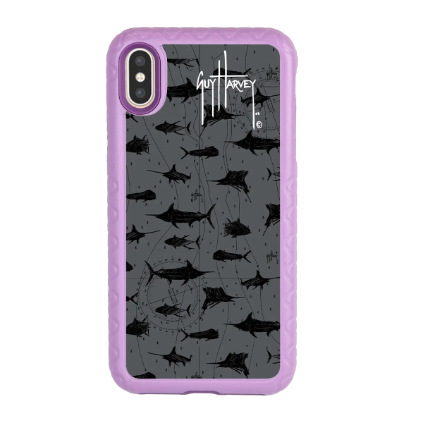 Guy Harvey Fortitude Series for Apple iPhone XS X - Black Scribbler Online Hot Sale