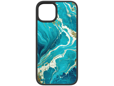 Aqua Stone | Protective MagSafe Case | Marble Stone Series for Apple iPhone 13 Series Online now