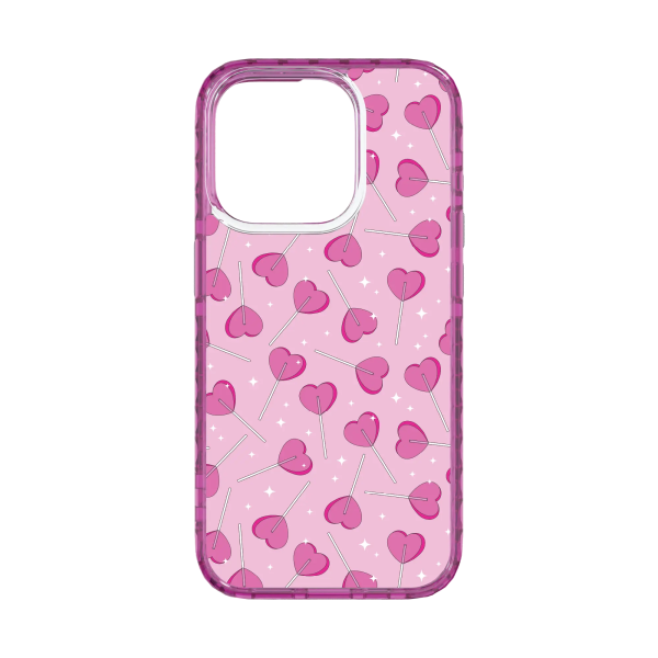 Sucker 4 Luv | Custom MagSafe Pink Heart Lollipop Case for Apple iPhone 15 Series Online Sale