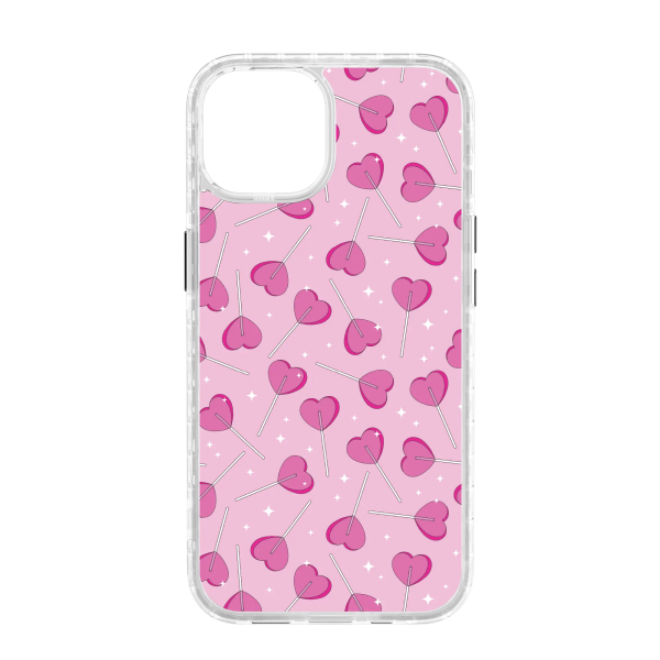 Sucker 4 Luv | Custom MagSafe Pink Heart Lollipop Case for Apple iPhone 14 Series Sale