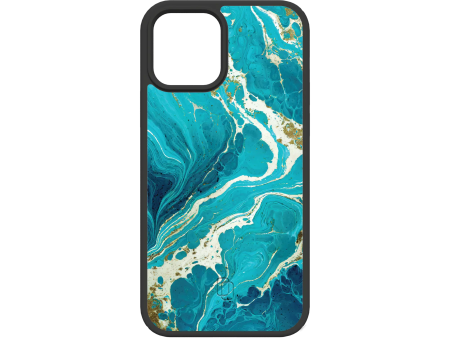 Aqua Stone | Protective MagSafe Case | Marble Stone Series for Apple iPhone 12 Series Online now