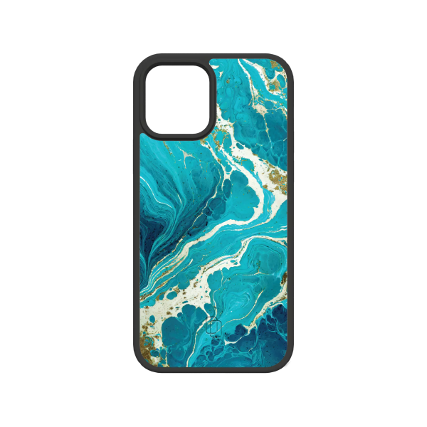 Aqua Stone | Protective MagSafe Case | Marble Stone Series for Apple iPhone 12 Series Online now