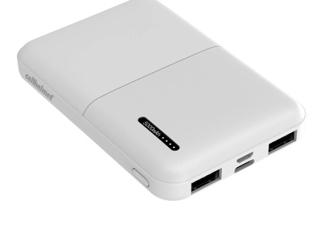 5K mAh Power Bank - Dual Type-A Ports and Single Type-C Online Sale