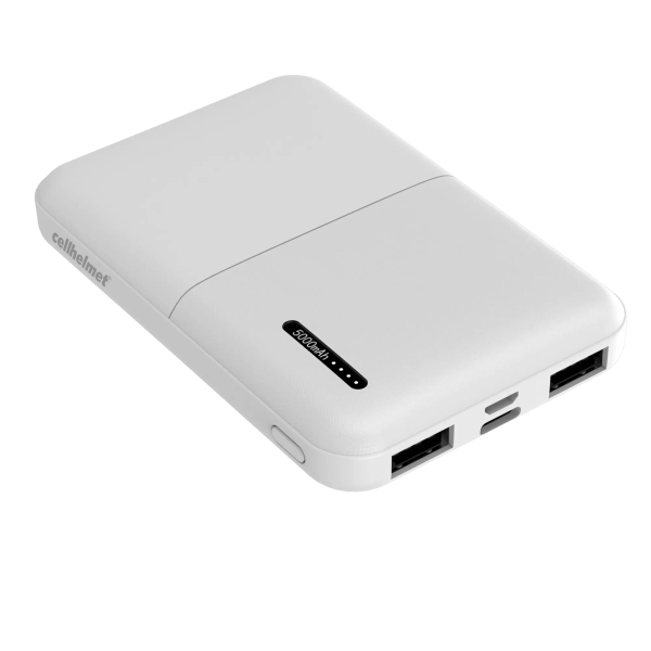 5K mAh Power Bank - Dual Type-A Ports and Single Type-C Online Sale