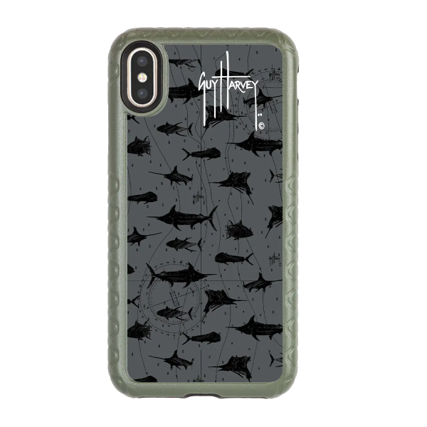 Guy Harvey Fortitude Series for Apple iPhone XS X - Black Scribbler Online Hot Sale