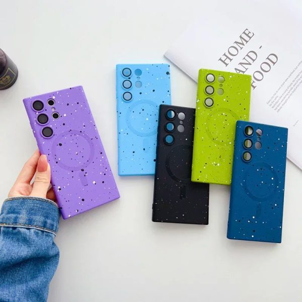 Paint Splatter Effect Silicone Magnetic Case For Samsung Online Sale