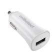 2.4A Car Charger - Single Port - White For Sale