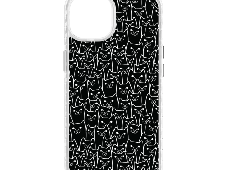 Black Cat Pattern | Protective MagSafe Case | Cats Meow Series for Apple iPhone 14 Series Online Hot Sale