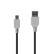 Type-A to Type-B Mini Charge Sync Cable - 3ft Round Black Sale