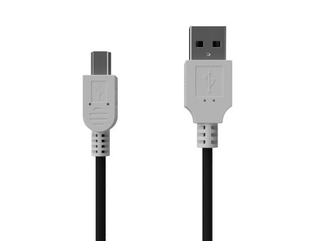 Type-A to Type-B Mini Charge Sync Cable - 3ft Round Black Sale