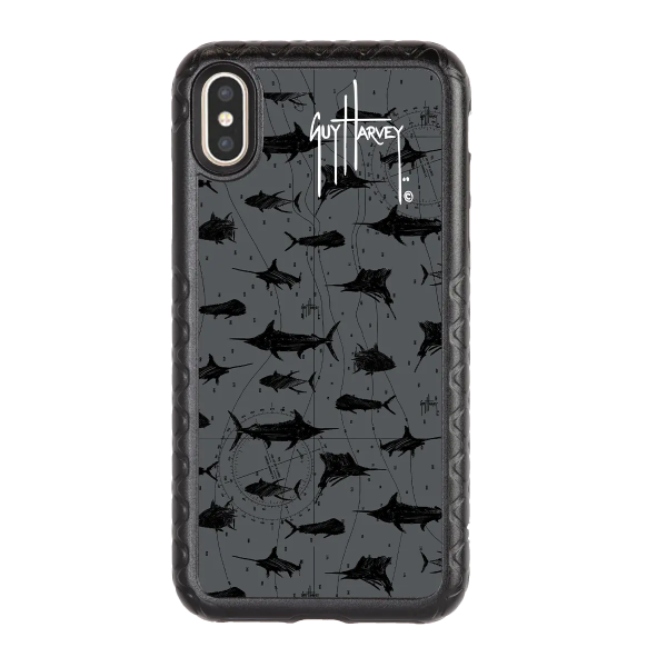 Guy Harvey Fortitude Series for Apple iPhone XS X - Black Scribbler Online Hot Sale