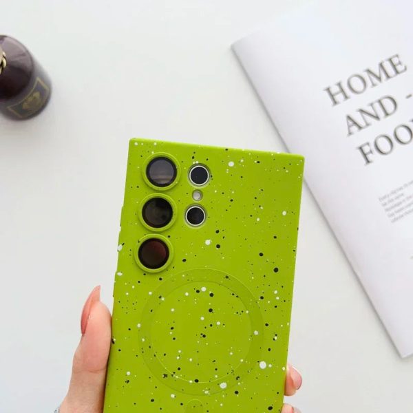 Paint Splatter Effect Silicone Magnetic Case For Samsung Online Sale