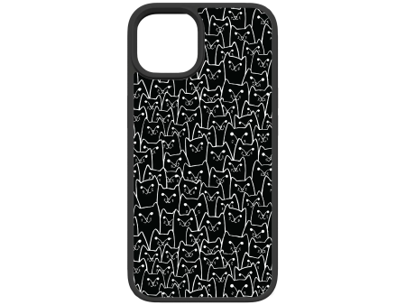 Black Cat Pattern | Protective MagSafe Case | Cats Meow Series for Apple iPhone 13 Series Cheap