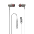 In-Ear Wired Earbuds with USB-C Connector (White) - Bar Audio by cellhelmet Discount