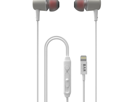 In-Ear Wired EarBuds with Lightning Connector (White) | Bar Audio by cellhelmet Online Sale