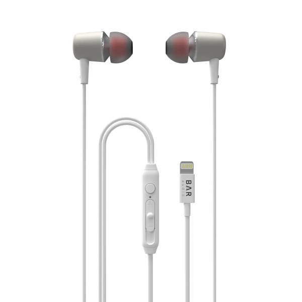 In-Ear Wired EarBuds with Lightning Connector (White) | Bar Audio by cellhelmet Online Sale