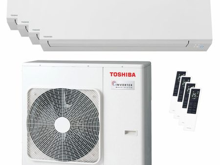 Toshiba SHORAI Edge White quadri split air conditioner 5000+7000+9000+16000 BTU inverter A++ wifi external unit 8 kW Online