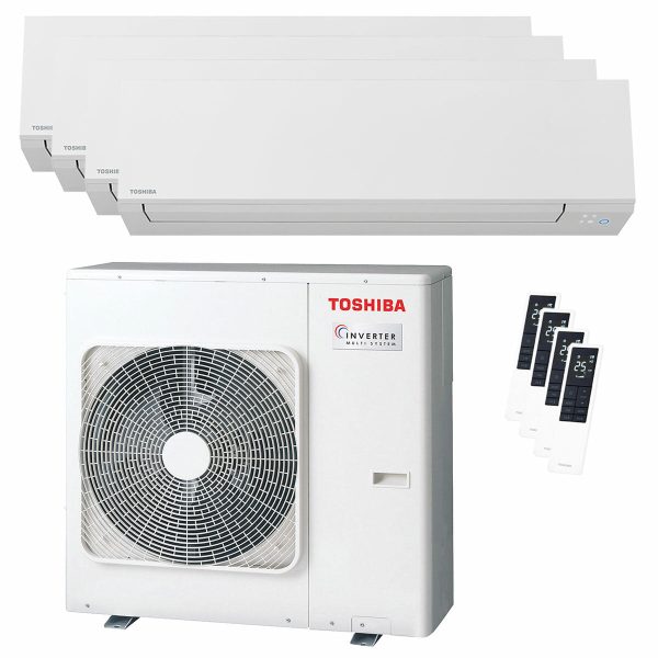 Toshiba SHORAI Edge White quadri split air conditioner 5000+7000+9000+16000 BTU inverter A++ wifi external unit 8 kW Online