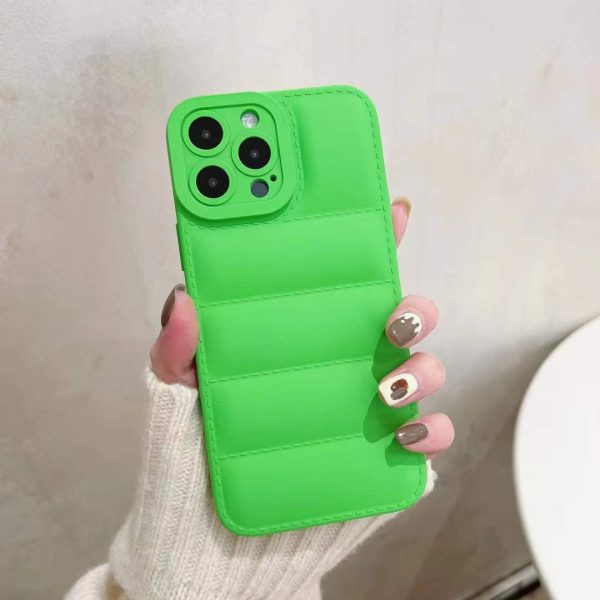 Down Jacket Pattern Soft Silicone Phone Case for iPhone Cheap