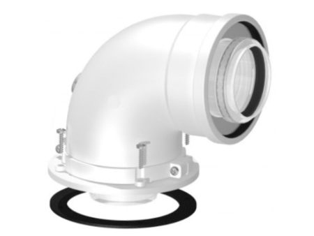 90° coaxial starting bend with 45° pitch ø 100 60 mm for Ferroli condensing boilers For Discount