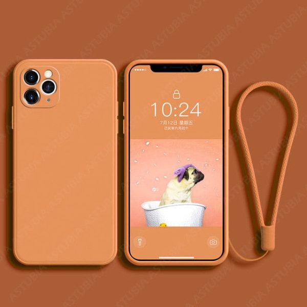 Silicone Case For iPhone With Strap Fashion