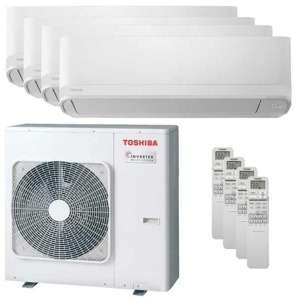 Toshiba Seiya Smart quadri split air conditioner 7000+7000+9000+12000 BTU inverter A++ wifi external unit 8 kW Online now