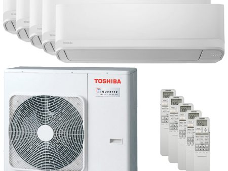 Toshiba Seiya Smart penta split air conditioner 7000+7000+9000+9000+12000 BTU inverter A++ wifi external unit 10 kW For Cheap