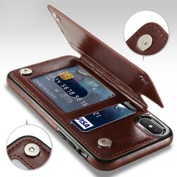 Luxury Slim Fit Premium Leather Flip Case For iPhone Cheap