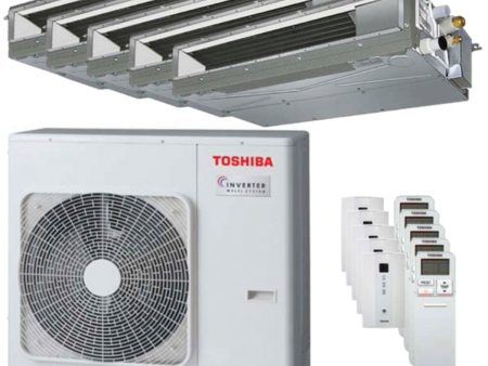 Toshiba Ductable U2 penta split air conditioner 9000 + 9000 + 9000 + 9000 + 9000 BTU inverter A ++ outdoor unit 10.0 kW Cheap