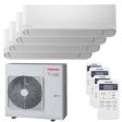 Toshiba Seiya Quadri split 12000 + 12000 + 12000 + 12000 BTU air conditioner A++ inverter 8.0 kW outdoor unit Online Hot Sale