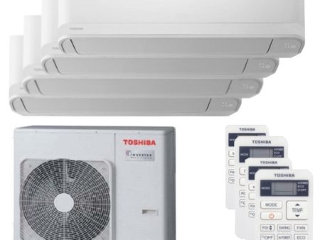 Toshiba Seiya Quadri split 12000 + 12000 + 12000 + 12000 BTU air conditioner A++ inverter 8.0 kW outdoor unit Online Hot Sale