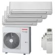 Toshiba Shorai R32 quadri split air conditioner 5000 + 5000 + 5000 + 5000 BTU inverter A++ outdoor unit 8.0 kW Discount