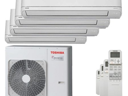 Toshiba Shorai R32 quadri split air conditioner 5000 + 5000 + 5000 + 5000 BTU inverter A++ outdoor unit 8.0 kW Discount