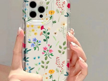 Clear Flowers Pattern Phone Case For iPhone Sale