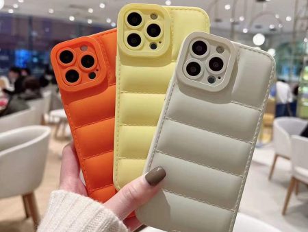 Down Jacket Pattern Soft Silicone Phone Case for iPhone Cheap