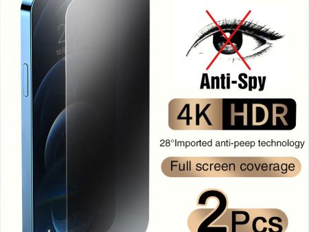 Full Cover Anti-Spy Screen Protector For iPhone Hot on Sale