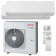 Toshiba SHORAI Edge dual split air conditioner 16000+18000 BTU inverter A wifi external unit 10 kW For Cheap