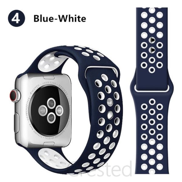 Breathable Silicone Strap For Apple Watch For Discount