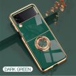 Luxury Plating Silicone Ring Holder Case For Samsung Galaxy Z Flip Series Discount