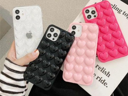 3D Love Heart Phone Case for iPhone Online now