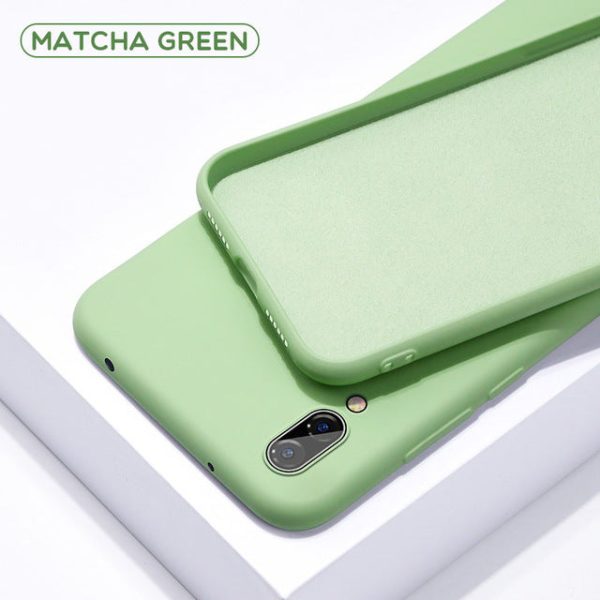 Soft Green Silicone Phone Case for Huawei Cheap