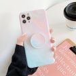 Camera Protection Marble Phone Case With Holder For iPhone Online now