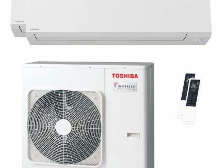 Toshiba SHORAI Edge White dual split air conditioner 18000+18000 BTU inverter A++ wifi external unit 10 kW Discount