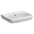 White wall hung washbasin 55 Geberit Selnova Square 55 cm For Sale