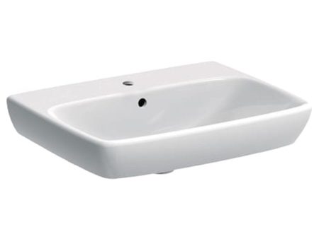 White wall hung washbasin 55 Geberit Selnova Square 55 cm For Sale