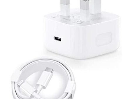 Dual Set | 20W Fast Charging Mains Wall Plug & USB-C Cable Supply