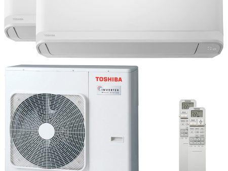 Toshiba Seiya Smart dual split air conditioner 16000+16000 BTU inverter A++ wifi external unit 10 kW Sale