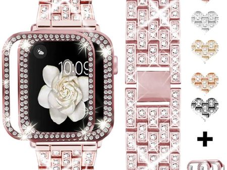 Ladies Diamond Strap & Case For Apple Watch Online now