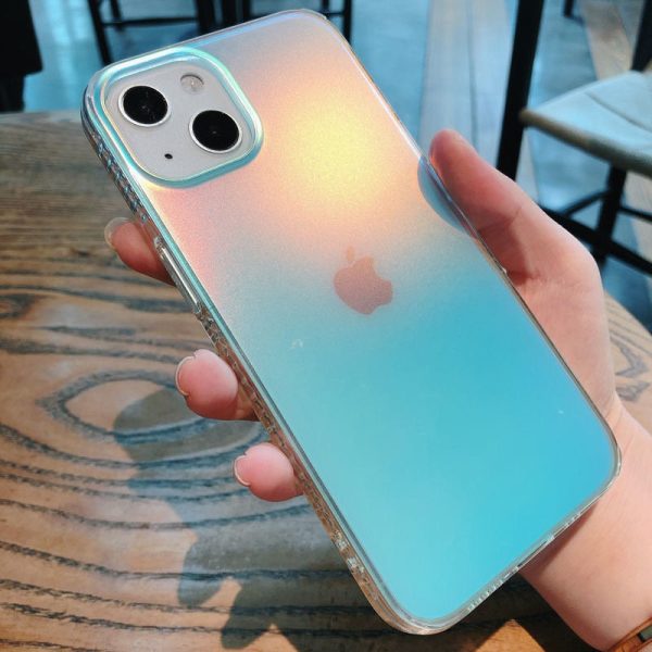 Luxury Matte Laser Gradient Clear Phone Case For iPhone Supply