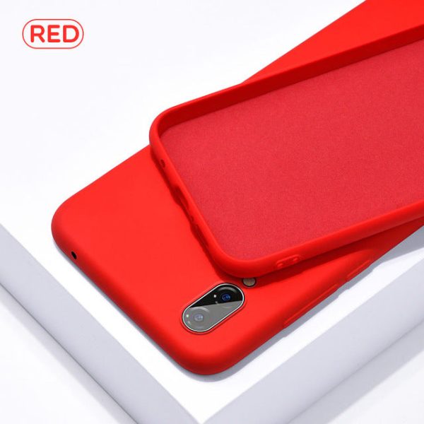 Soft Red Silicone Phone Case for Huawei Online Sale